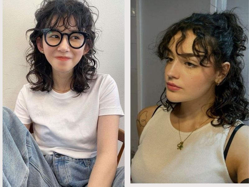 Tóc ngắn uốn hình 6