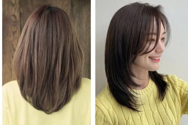 tóc ngang bầu ảnh 2