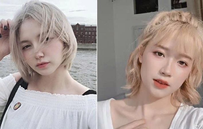 tóc ngang bầu ảnh 6