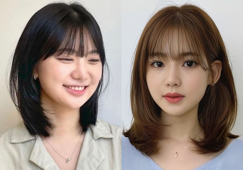 Tóc ngang vai uốn cụp ảnh 12