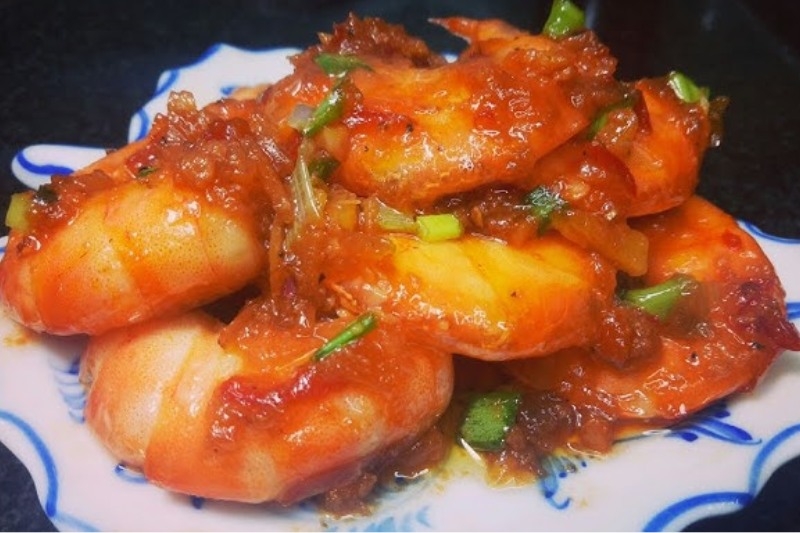 tôm rang lá chanh 4