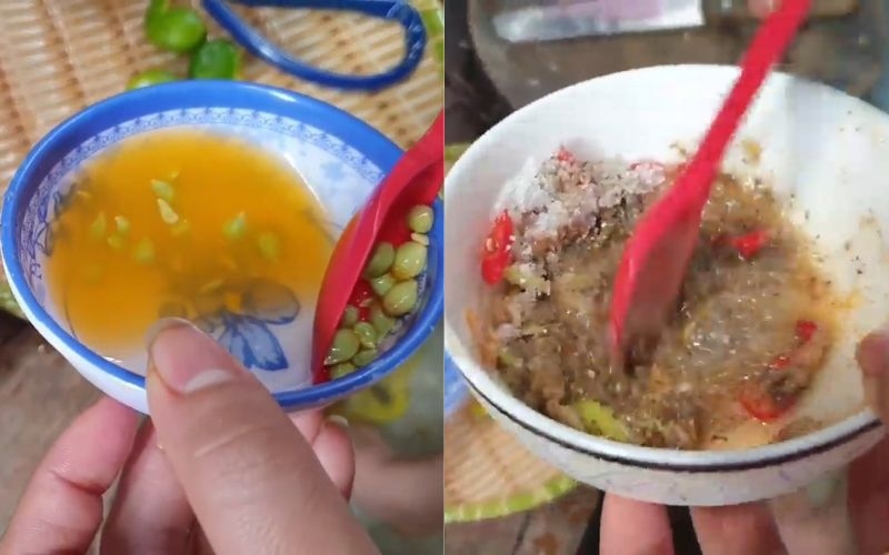 Làm nước chấm cho món tôm tít hấp sả