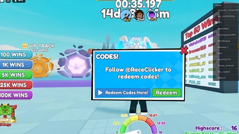 code Skydive Race Clicker - hình 1
