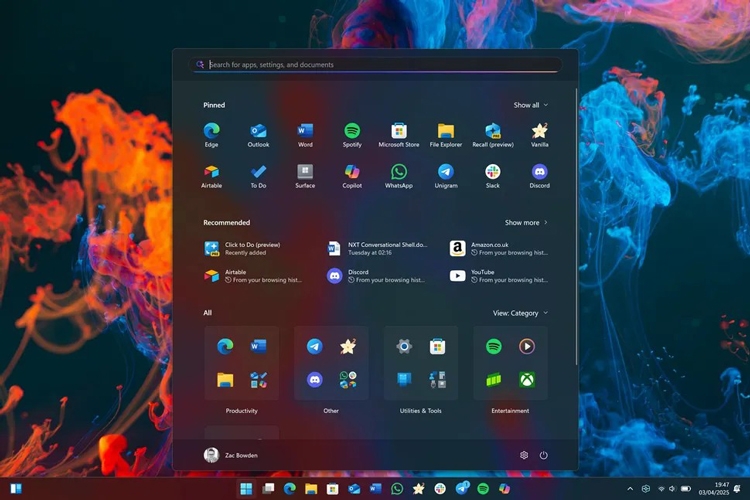Windows 11 sắp có Start Menu hoàn toàn mới: Rộng hơn, tùy biến dễ hơn