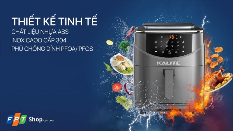 Nồi chi&ecirc;n kh&ocirc;ng dầu hơi nước Kalite 7 l&iacute;t Steam 7