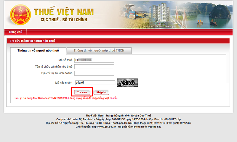 tra cứu địa chỉ mới của doanh nghiệp (hình 6)