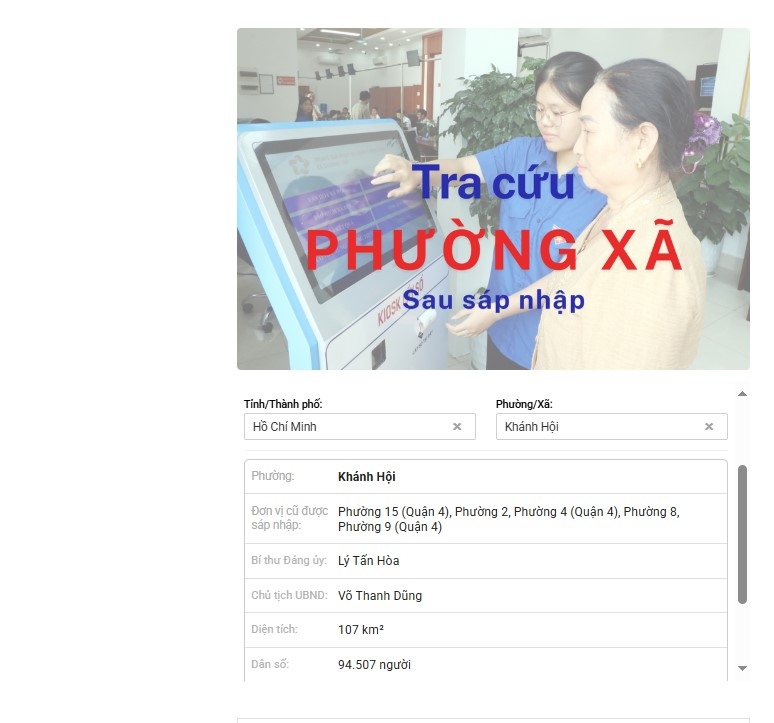 tra cứu địa chỉ mới sau sáp nhập 5