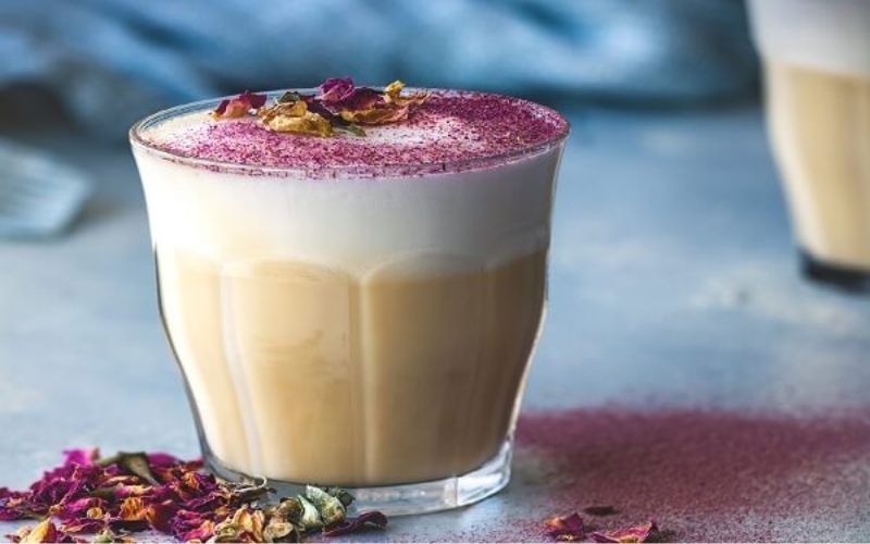 Decor trà sữa hoa hồng