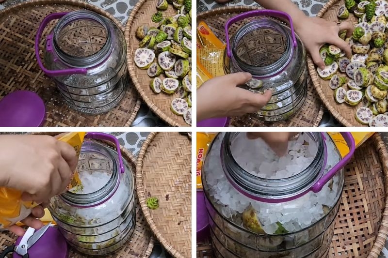 Trái nhàu ngâm đường phèn ảnh 5