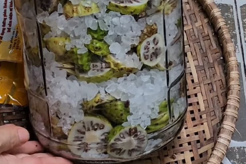 Trái nhàu ngâm đường phèn ảnh 6
