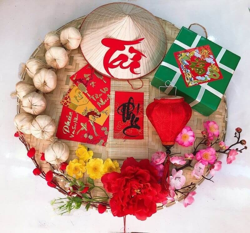 trang trí mâm bánh chưng 7