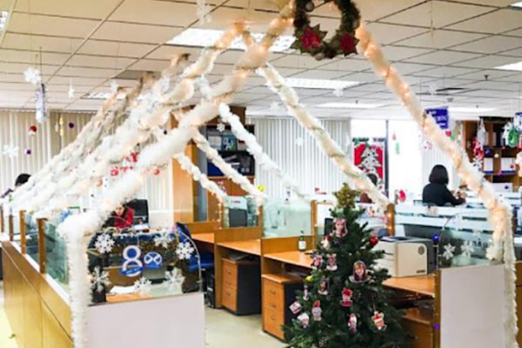 trang trí noel văn phòng 17