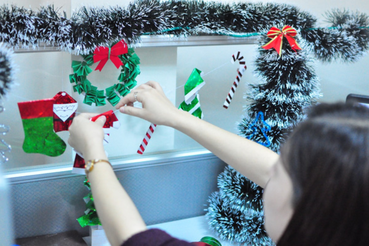 trang trí noel văn phòng 1