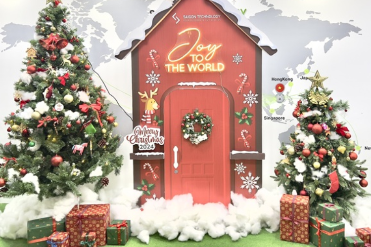 trang trí noel văn phòng 9
