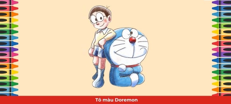tranh tô màu Doremon 3