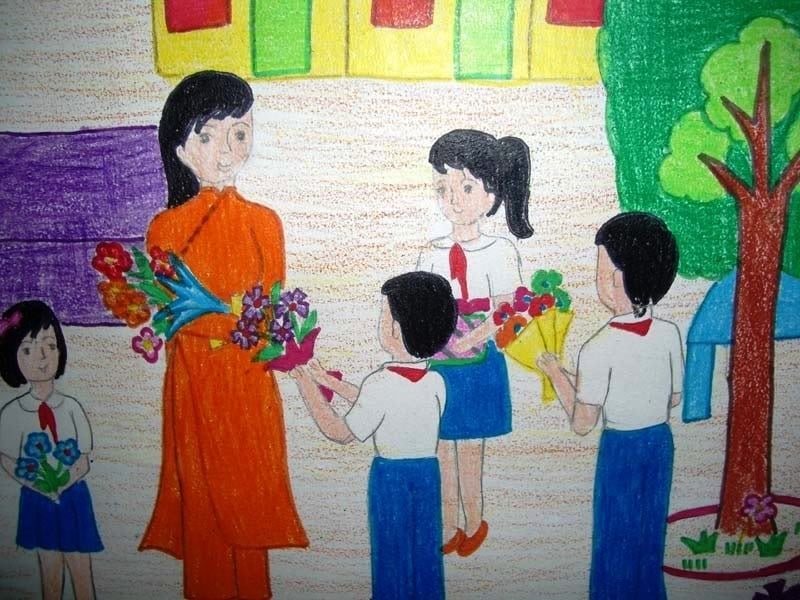tranh vẽ 20/11 ảnh 1