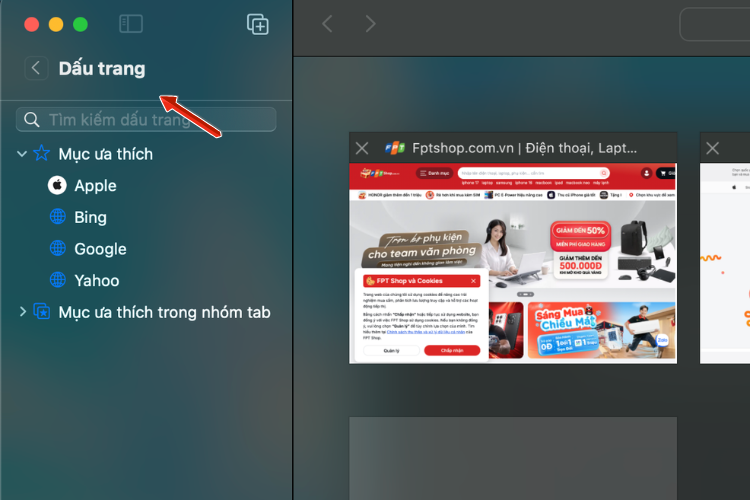 Truy cập trang web bằng Safari trên máy Mac hình 6