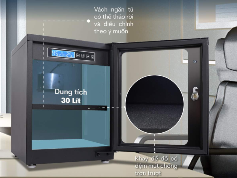 Tủ chống ẩm 30 lít Fujihome DC-30E (hình 9)