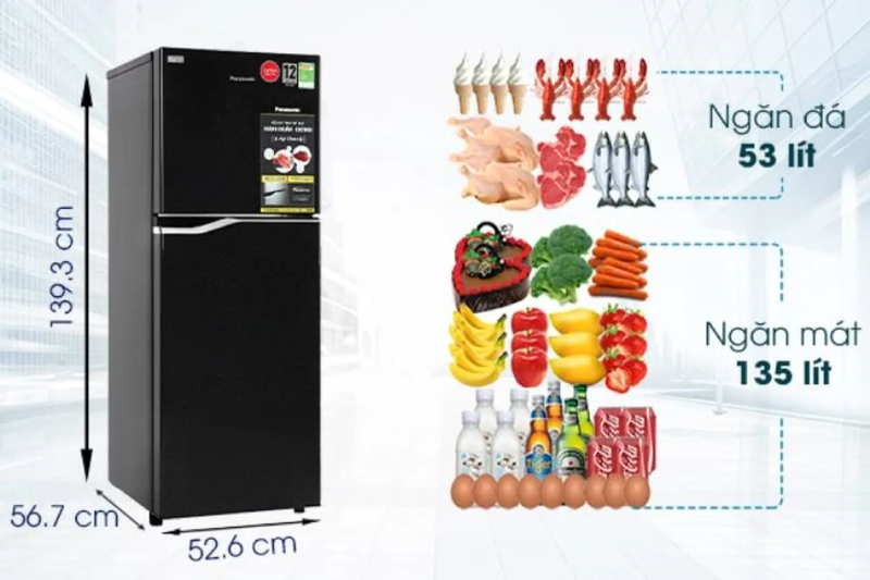 Tủ lạnh 150 lít Panasonic (hình 5)