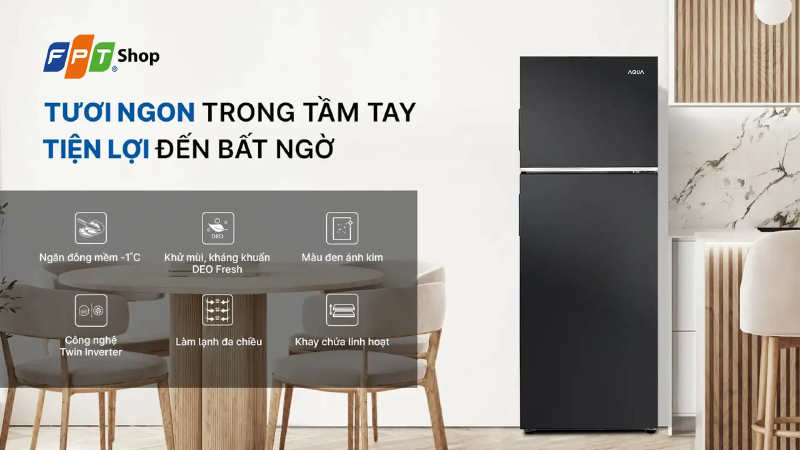 tủ lạnh Aqua 2 cánh (hình 3)