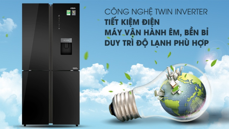 Tủ lạnh Aqua Inverter 456 lít AQR-IGW525EM (GB) - hình 3