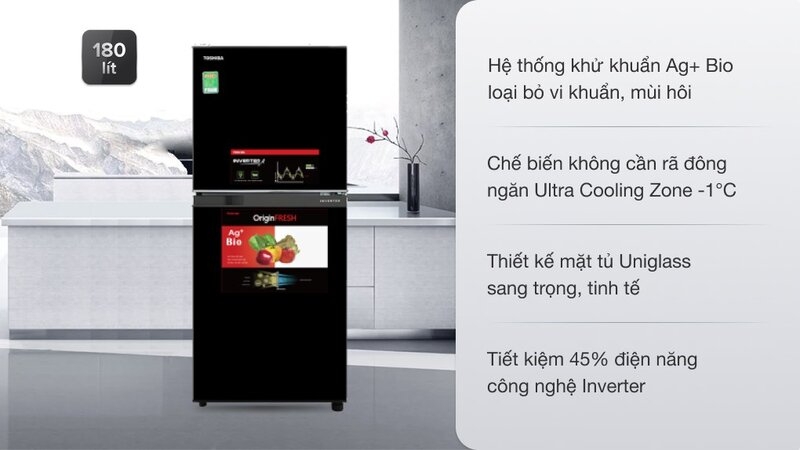 tu lanh mini 2 cua toshiba inverter