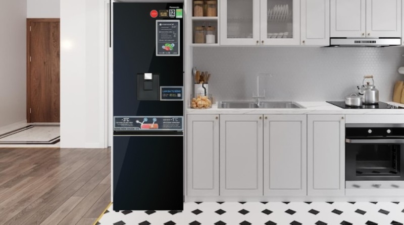 thiet ke ben ngoai tu lanh panasonic inverter 325 lit nr bv361wgkv