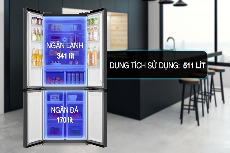 Tủ lạnh Toshiba 4 c&aacute;nh 511 l&iacute;t (H&igrave;nh 1)