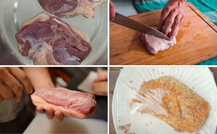 ức vịt áp chảo sốt kem rau củ 4