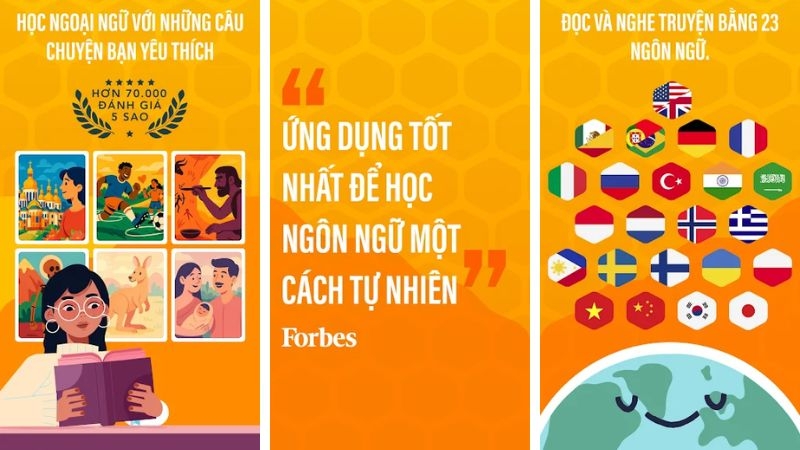 ứng dụng học tiếng Anh hay cho Android - Beelinguapp