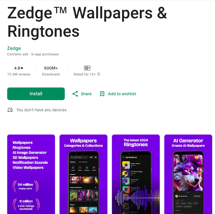 ứng dụng Live Wallpapers cho Android
