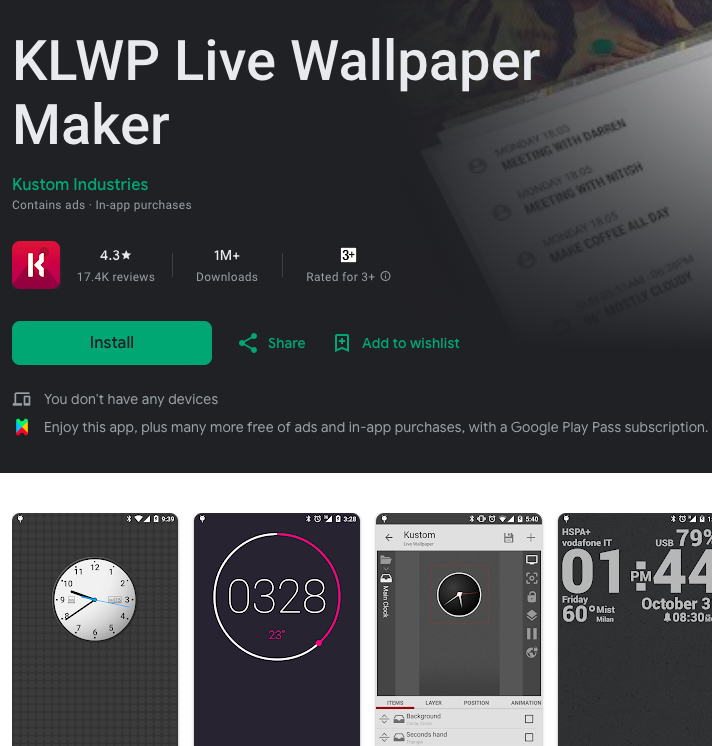 ứng dụng Live Wallpapers cho Android