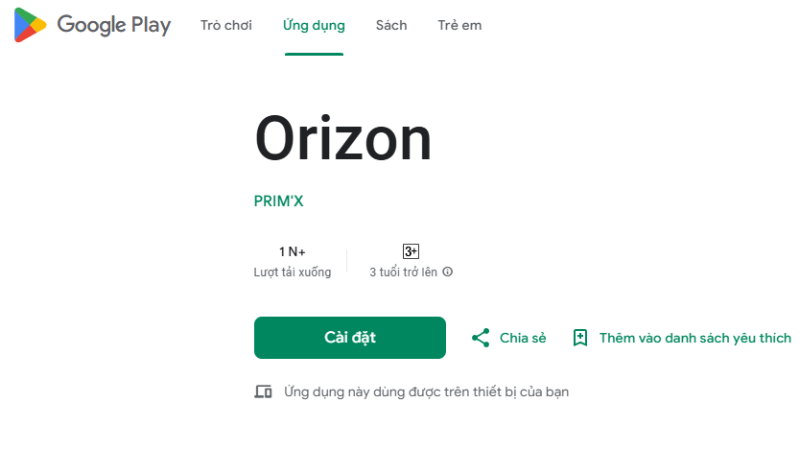 Ứng dụng Orizon (hình 5)