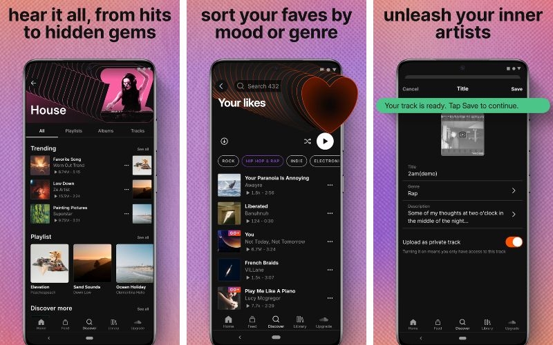 ứng dụng tải nhạc tốt nhất cho Android - SoundCloud