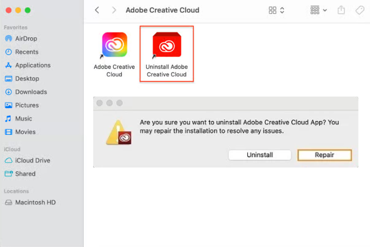 uninstall adobe creative cloud 5