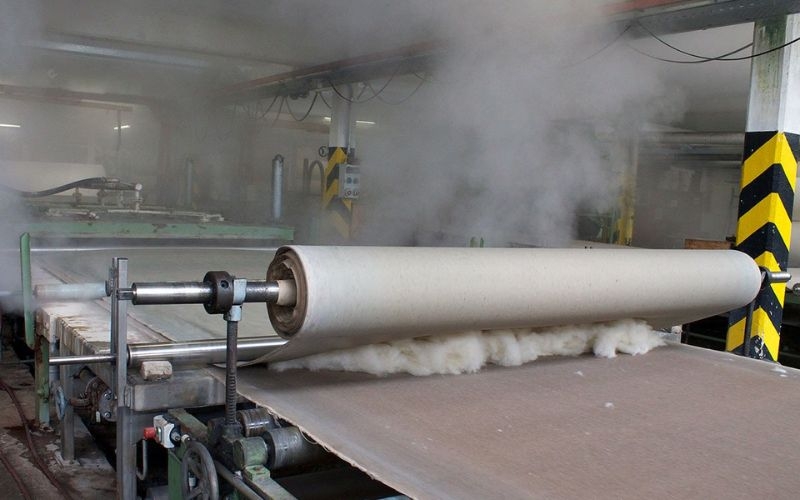 Ép chặt và gia cố vải felt