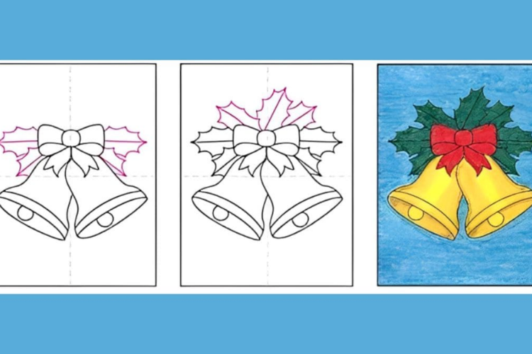 vẽ chuông noel 8