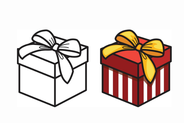 vẽ hộp quà noel 11