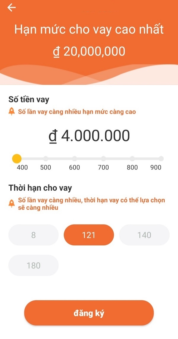 cach dang ky goi vay vietdong
