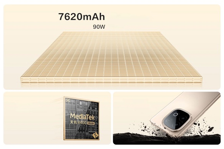 vivo Y300 GT ra mắt với chip Dimensity 8400, pin 7.620mAh và sạc nhanh 90W