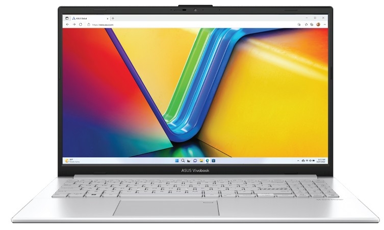 Asus Vivobook Go 15 E1504FA-BQ340W R5-40 - Thiết kế mỏng nhẹ, linh hoạt với sắc bạc hiện đại