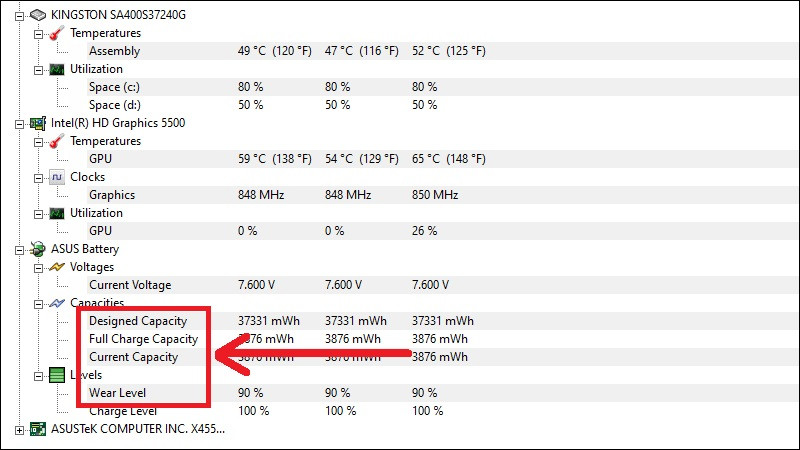 Wear level pin laptop là gì? (hình 5)