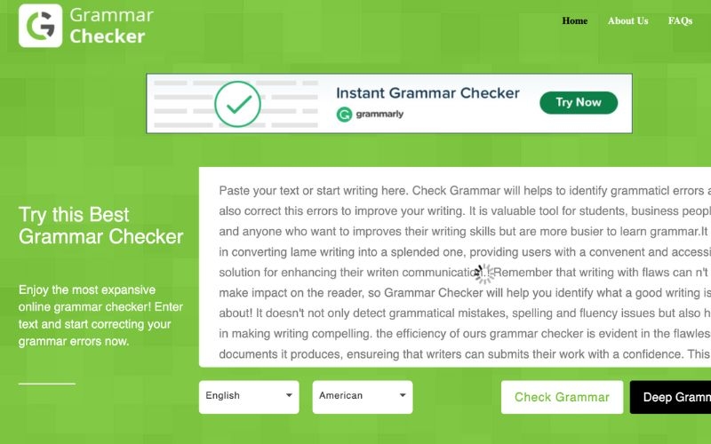 Web sắp xếp từ tiếng Anh - FreeGrammarCheck.net