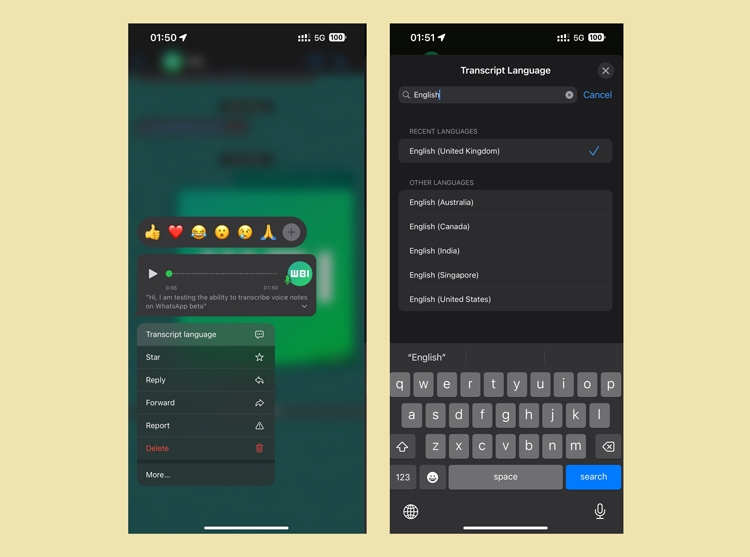 WhatsApp chính thức hỗ trợ tính năng chuyển đổi tin nhắn thoại thành văn bản