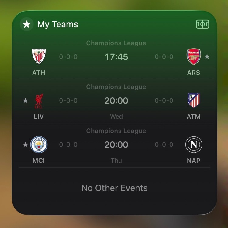 Apple Sports cập nhật widget mới cho iOS 26 nhưng không hỗ trợ CarPlay