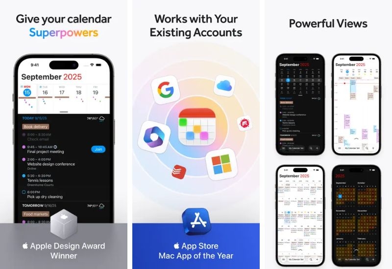Widget hay nhất cho iphone - Fantastical Calendar