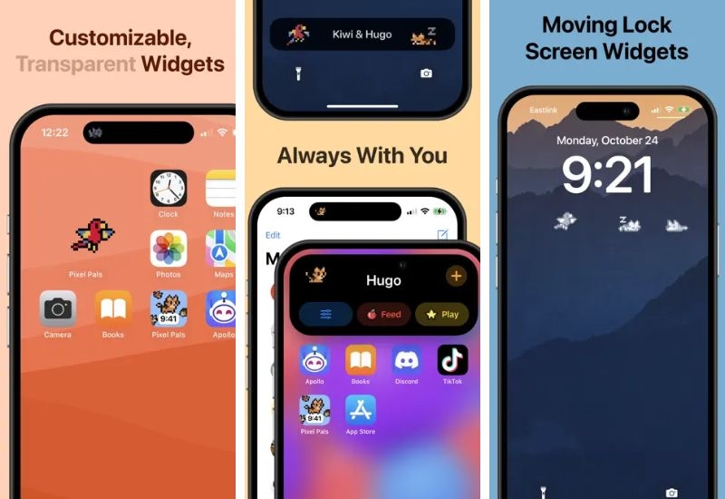 Widget hay nhất cho iphone - Pixel Pals