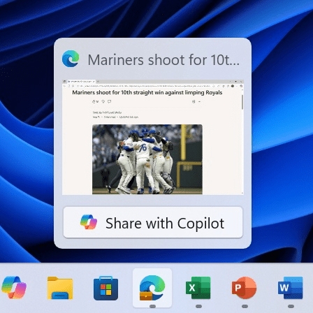 Windows 11 sắp có thêm nút Copilot mới trên thanh taskbar