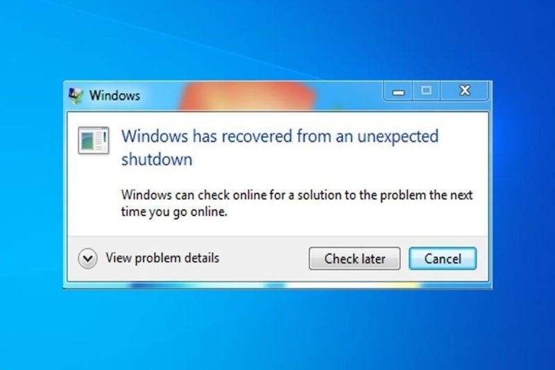 Windows has recovered from an unexpected shutdown ảnh 1