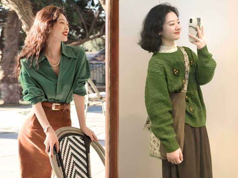 Xanh lá phối với màu gì? (hình 8)